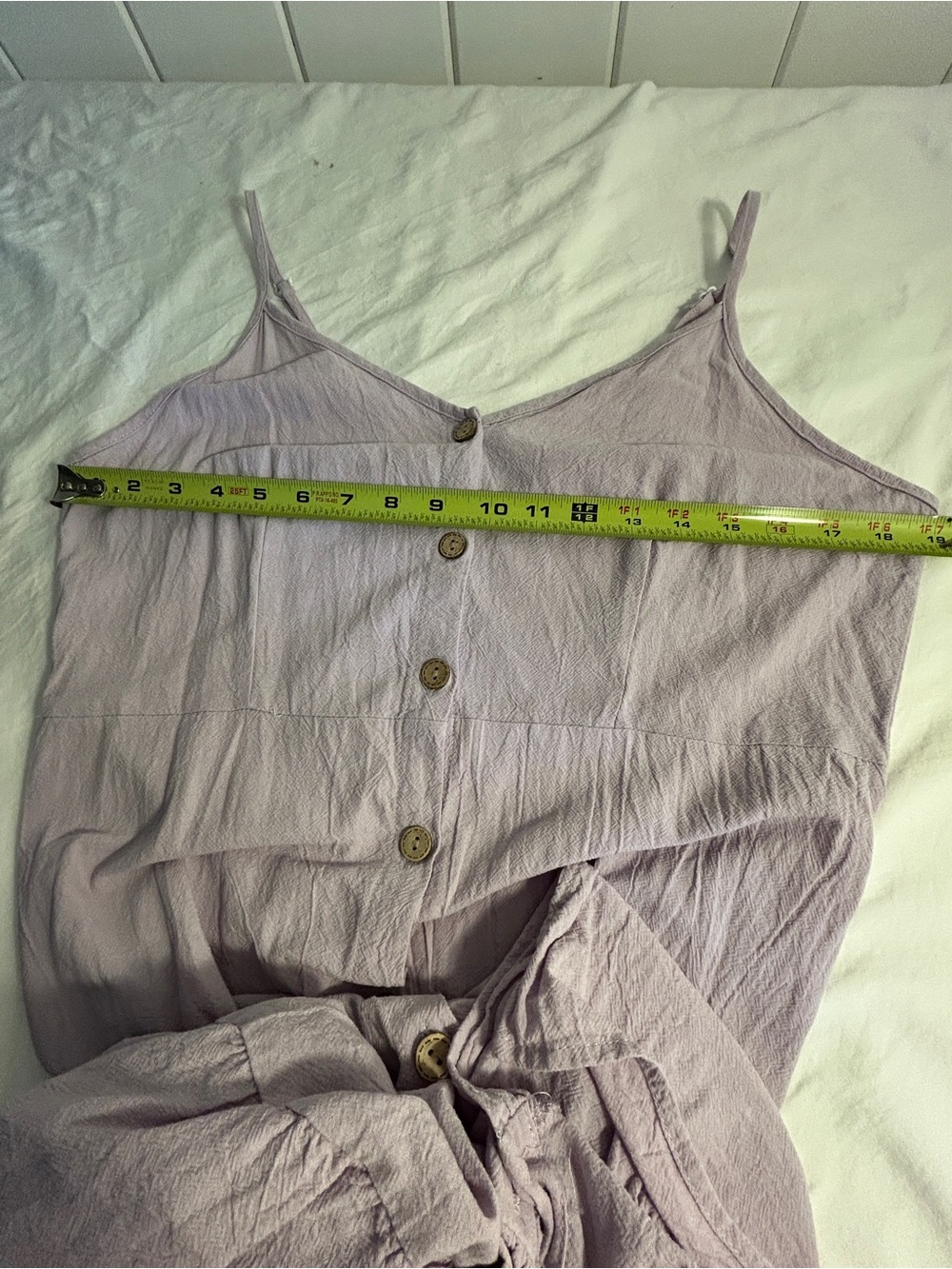 PatPat Dress  Lavender High-Low Button XL tag FITS M to L crepe cotton sundress - Picture 9 of 16
